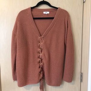 Lace Up Sweater